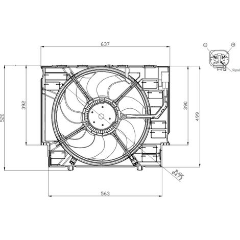 Ventilateur, refroidissement du moteur NRF 47960 BMW 17427789824 17427796832