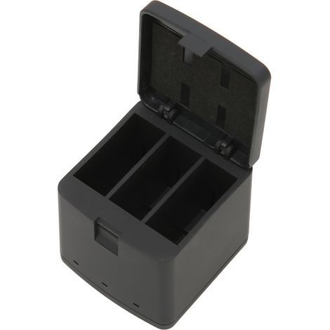 Chargeur triple canaux AHDBT‑901 pour batteries d'appareil photo, avec câble de données intégré