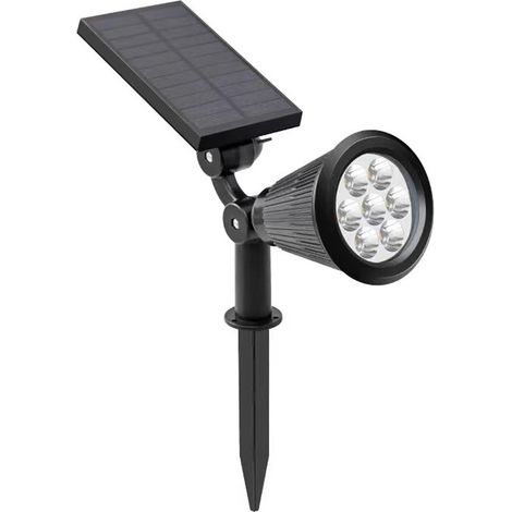 Spot Lumineux Solaire LED - 7 Couleurs Changeantes - Étanche IP55 - Orientation Réglable 270° - Pour Jardin Cour Terrasse Pelouse - 1 Pièce