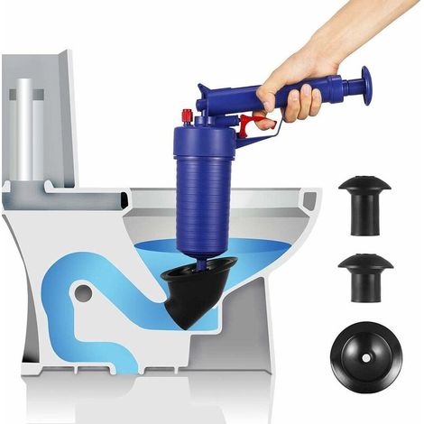 Plongeur de toilette Déboucheur pomper à main Blaster de purge de pompe à air déblocage de blocage de tuyau de toilette Pratique et pratique (1/3)