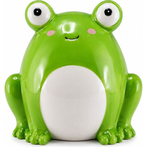 Tirelire grenouille en céramique avec bouchon (1/2)