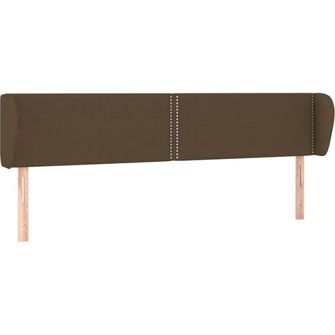 Maison Exclusive - Cabecero de tela marrón oscuro 183x23x78/88 cm (1/5)