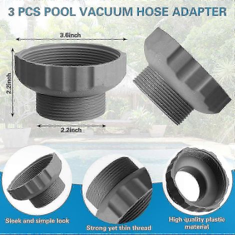 Lot de deux adaptateurs pour tuyau d'aspirateur de piscine et d'écumoire, durables, faciles à installer, compatibles avec le modèle 11239. (1/5)