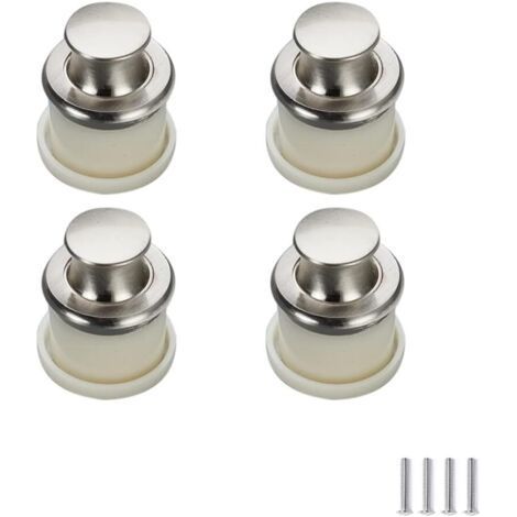 BUNTHAUS 4 pièces Bouton poussoir encastré invisible, poignée cachée pour placard, tiroir, cuisine et porte. Modèle à trou unique pour meubles. (1/5)