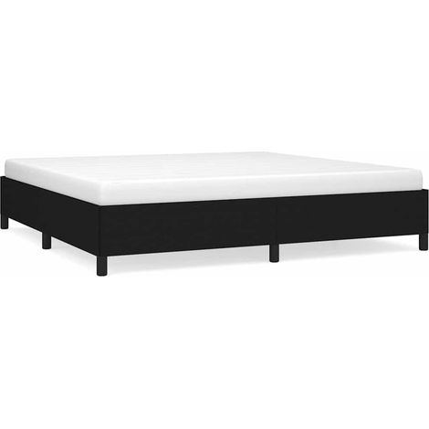 Maison Exclusive - Cama sin colchón tela negro 200x200 cm (1/5)