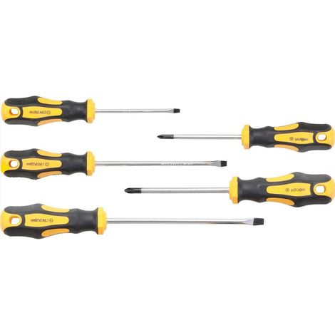 Jeu de 5 tournevis plats et cruciformes phillips