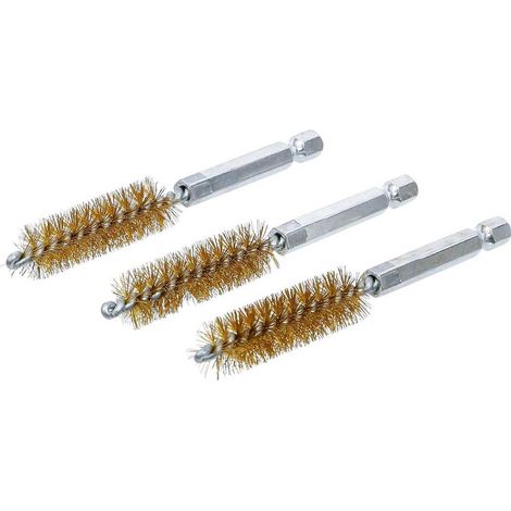 Brosse en Laiton 3 pcs D.13 mm - 6,3 mm (1/4) - Nettoyage Efficace et Durable - D-Work