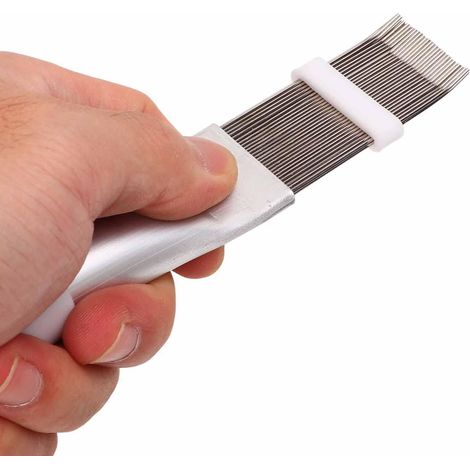 Peigne à ailettes de climatiseur, Nettoyeur de lisseur d'ailerons de condensateur en Alliage d'aluminium en Acier Inoxydable pour unité AC Peigne à ailettes AC pour A/C (1/5)