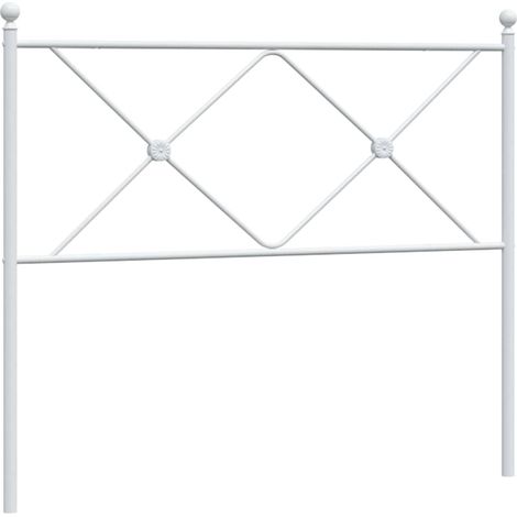 Maison Exclusive - Cabecero de repuesto de metal blanco 107 cm (1/5)