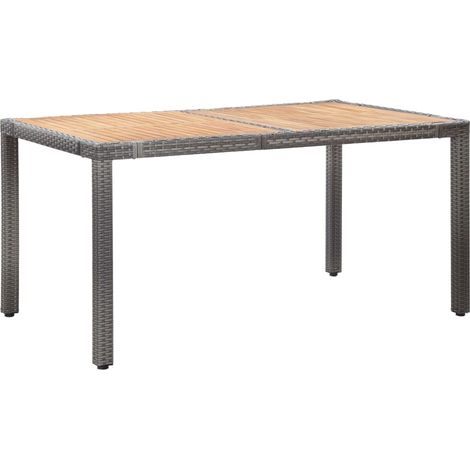 Salon de jardin 7 pcs Contemporain, Ensemble repas de jardin, avec coussins Résine tressée Gris OIB6040E (1/5)