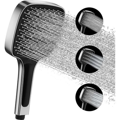 Douche haute pression avec 3 jets, puissante (douche uniquement), grand format universel à économie d'eau - AquaForge (1/5)