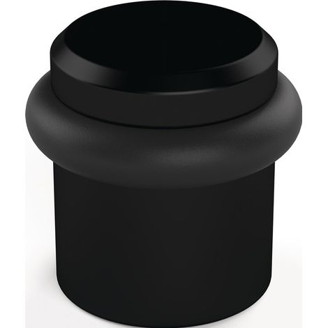 Bodentürpuffer 4735 Ø 39 mm Höhe 36 mm Aluminium schwarz kunststoffbeschichtet Dübelmontage (1/4)