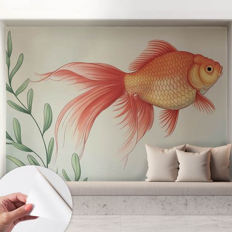 Carta da parati adesiva - fotomurale - facile da applicare - per la soggiorno - camera da letto - Bellezza acquatica 208x146 cm (1/5)