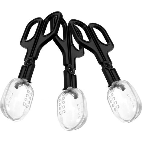 Ramasse-crottes en Plastique Noir 3pcs Design Portable Antidérapant pour Hamster et Reptiles, Pelle à Litière Pratique pour Nettoyage Facile la Maison