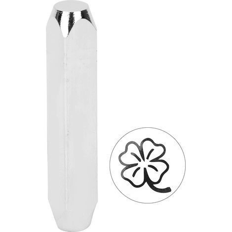 Set mit 4 6-mm-Stanzen aus Kohlenstoffstahl für Leder, Holz und DIY-Schmuck - Stempelwerkzeug mit vierblättrigem Kleeblatt (1/4 Zoll) (1/5)