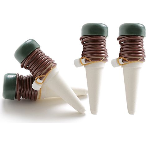 [Automatisches Bewässerungssystem] / Set mit 4 intelligenten Bewässerungsdüsen für Blumen und Pflanzen / Autarkes unterirdisches Bewässerungsset aus PP und Keramik / ca. 11 cm (1/5)