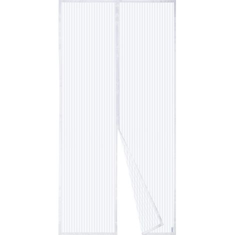 Zanzariera magnetica Apalus per porte, tenda a rete, chiusura magnetica dall'alto verso il basso con chiusura automatica, mantiene l'aria fresca all'interno (120x220 cm, bianco)