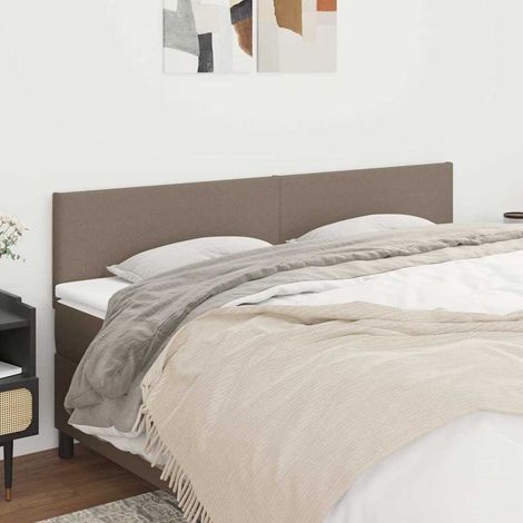 vidaXL Cabeceros tela gris taupe 160x5x78/88 cm (1/5)