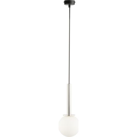 Suspension Daisy boule verre blanc/argent G9 Sigma 12W (1/2)