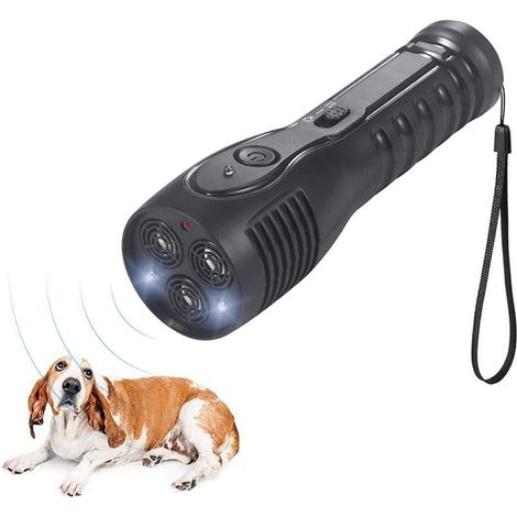 Répulsif à ultrasons pour chiens, dispositif anti-aboiements portatif à ultrasons pour chiens, répulsif à ultrasons rechargeable pour chiens, totalement sûr et sans danger pour les chiens (1/5)