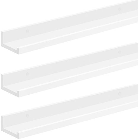 Étagère murale suspendue lot de 3 décoration salon longueur 80 cm tablette flottante pour cadres photo salon bureau salle de bainétagères murales (1/2)