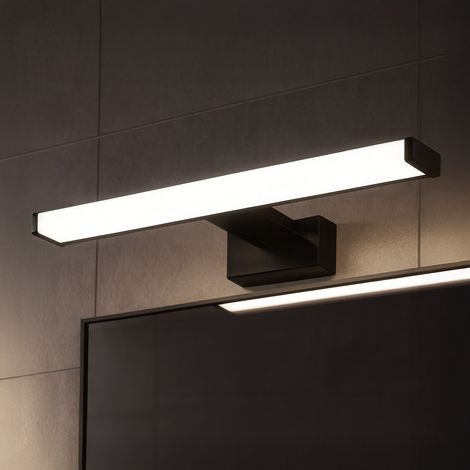 Lámpara de pared Mirore negra de 8W y 40cm (1/5)