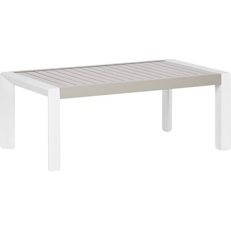 Garden Dining Table CASTELLA 120 cm 70 cm Metal Taupe (1/5)
