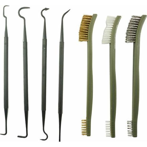 Kit d'outils de nettoyage automobile : brosse en fil d'acier, crochet en nylon et fournitures de nettoyage auto (1/5)