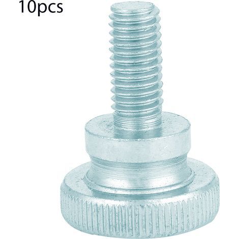 10 M8 Flügelschrauben, verzinkter Stahl, gerändelter Flachkopf, 10er-Packung (M8x18) (1/5)