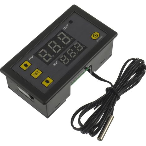 1 régulateur de température, interrupteur thermostat numérique, sonde ntc 10k, contrôle précis, pour congélateur et climatiseur (1/5)