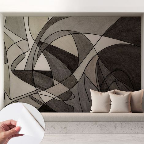 Tapetet Klebetapete für Wohnzimmer Schlafzimmer Küche - Wanddekoration Geometrische Abstraktion 208x146 cm (1/5)