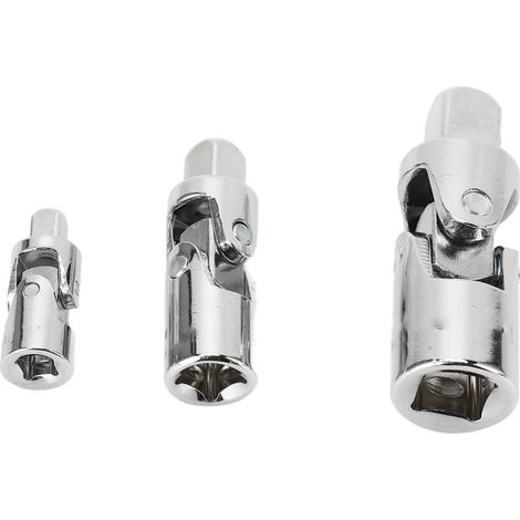 Ensemble de 3 adaptateurs de douilles à joint universel rotatif pour perceuse électrique et clé à cliquet 1/4 po, 3/8 po et 1/2 po (1/5)