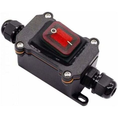 IP65 220V toggle switch - Electricity control - Outdoor/bathtub - DPST, 4 terminals, red LED - Electricians and homeowners (1/3)
