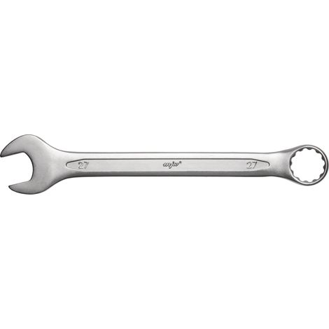 Llave de boca fija tamaño 27, 12 puntas, 15 grados, acero cromo-vanadio 151027