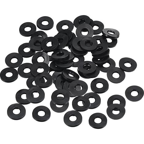 Rondelle Plate En Caoutchouc M8, Lot De 100, Diamètre Intérieur 8mm, Diamètre Extérieur 21mm, Épaisseur 2mm, Joint D'étanchéité Pour Robinet, Tuyau D'eau, Boulon De Fixation, Noir (1/5)