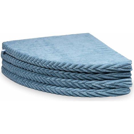 Tapis rond pliable, diamètre 160, bleu gaufré (1/5)