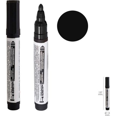 Rotulador Permanente Profesional Negro (1/5)