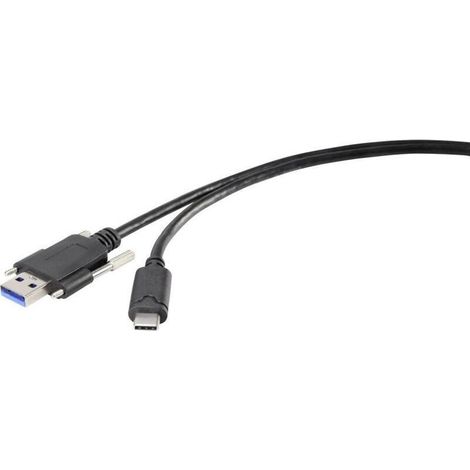 Câble USB USB 3.2 Gen1 (USB 3.0) USB-A mâle, USB-C® mâle 1.00 m noir vissable RF-3386040 X027571 (1/2)