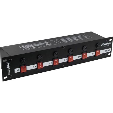 Eurolite 48,3 cm (19)-Board Distributore di corrente da 19 6 scomparti 2 U (1/2)