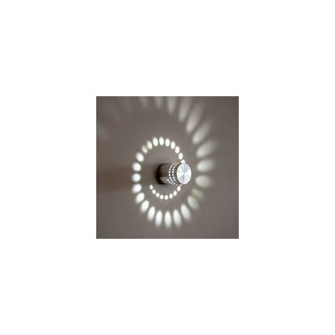 Applique murale chambre Applique Murale Spirale Applique Murale 3W Moderne LED Applique pour Chambre, Couloir, Couloir, Bar, Café, Salon (Lumière Blanche) [Classe énergétique A+] (1/5)