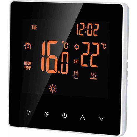 Programmierbarer digitaler Elektrothermostat mit 16-A-LCD-Touchscreen für Heizungsanlagen in Haushalt, Schule, Büro und Hotel (1/5)