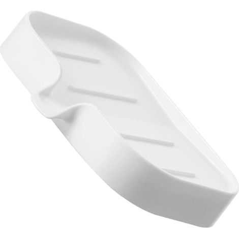 Soap Dish Self Draining Design White ABS Plastic Wall