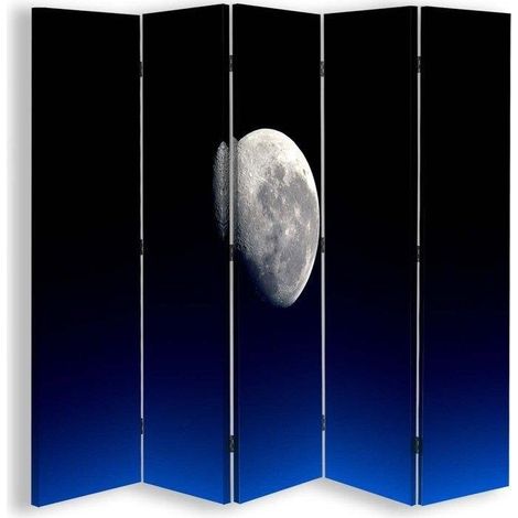 Paravento bilaterale, La luna nel cielo notturno - 180x170 (1/5)