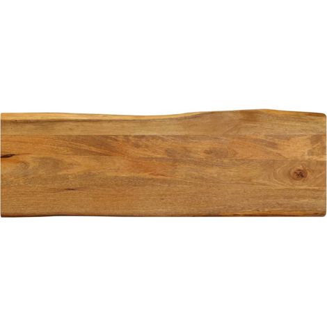 Vidaxl – Dessus de table en bois massif manguier 120x40x3,8 cm – Bord vivant rustique – Surface facile à nettoyer – Pour usage commercial