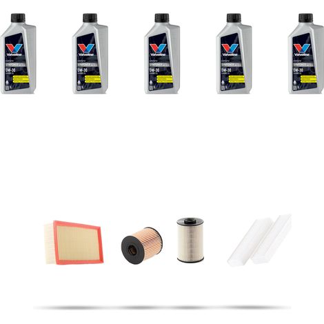 Kit tagliando 4 FILTRI e 5L OLIO compatibile con Peugeot 3008 2.0 HDI 120kw dal 2009 (1/5)