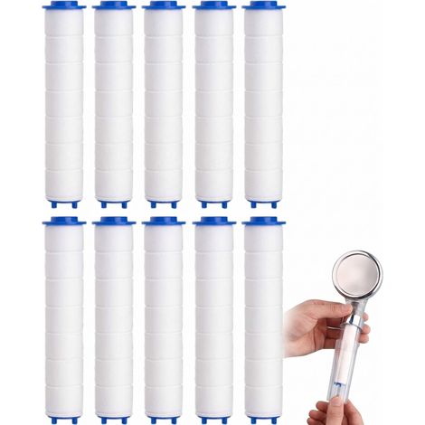 Cartouche de Rechange Filtre Douche Anti-Calcaire, 10 PCS Coton PP pour Pommeau de Douche Filtrant, Purification de l'Eau (1/5)