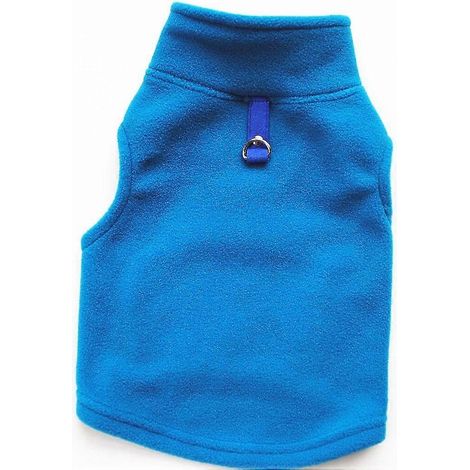 Warme Fleece-Hundebekleidung für Herbst und Winter, verdickte Weste, Mantel, für kleine und mittlere Hunde, T-Shirt-Kostüm, karierte Jacke mit Zugring, Größe 24 (1/5)