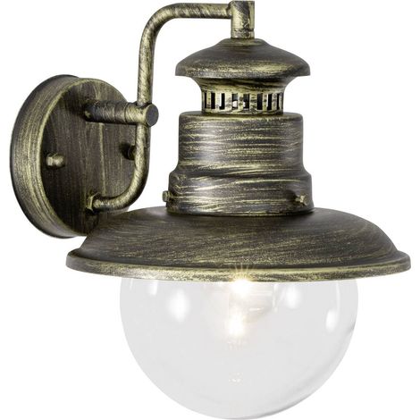 Brilliant Artu 96128/86 Außenwandleuchte Energiesparlampe, LED E27 53 W Schwarz, Gold (1/4)