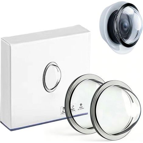 Juego de 2 protectores transparentes para lentes de cámaras de marcha atrás para cámaras de coche, alta transparencia, adhesivos protectores para el parachoques delantero (4 piezas) (1/5)