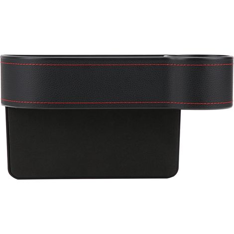 boîte de rangement-Organiseur Multifonction pour Vide entre Sieges Auto avec Boite de Rangement PU+ABS Noir Passager Avant (1/4)